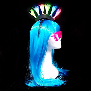 1 x Fiber Optic Mohawk Head Band - 6 Modes