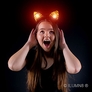 FLASHING HEADBOPPER-TIGER EARS-1PC