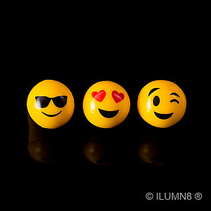 144 X Flashing Rings Jelly Emoji