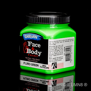 250ml UV Reactive Face & Body Paint - Neon/Fluro Green
