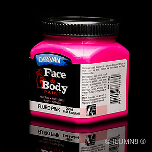 250ml UV Reactive Face & Body Paint - Neon/Fluro Pink