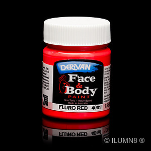 40ml UV Reactive Face & Body Paint - Neon/Fluro Red