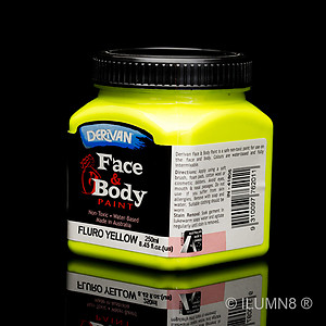 250ml UV Reactive Face & Body Paint - Neon/Fluro Yellow