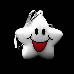 24 x Flashing Jumbo Happy Star Necklaces Flashes Red/Green/Blue - 3 Modes