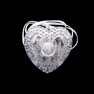 24 x Flashing XL Heart Prism Necklaces Flashes Red/Green/Blue - 3 Modes