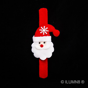1 x Flashing Slap Bracelet - Cute Santa