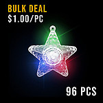 BULK FLASHING NECKLACE-XL STAR PRISM-96PCS CTN