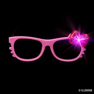 1 x Kitty Glasses - With Flashing Bow