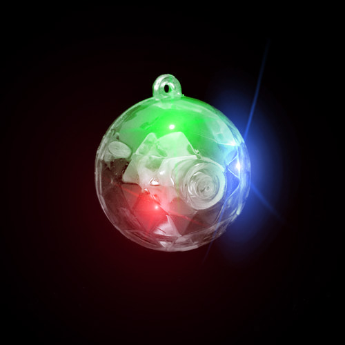 FLASHING NECKLACE-XL BALL-24PC DBOX