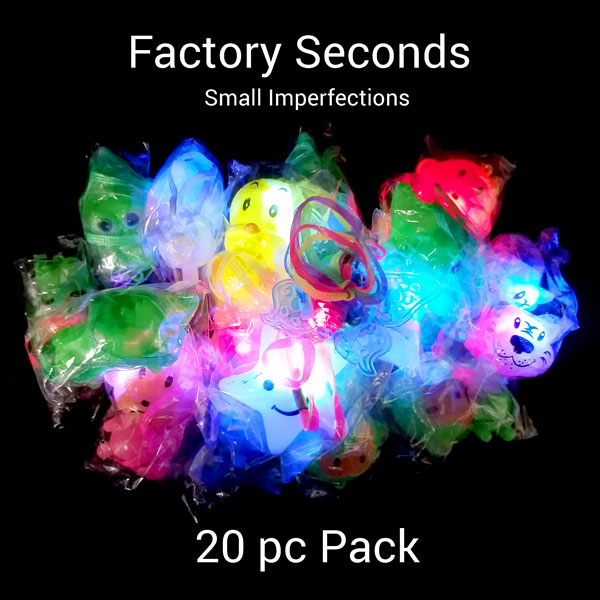 FLASHING MIXED/20PCS RINGS & NECKLACES/SECONDS