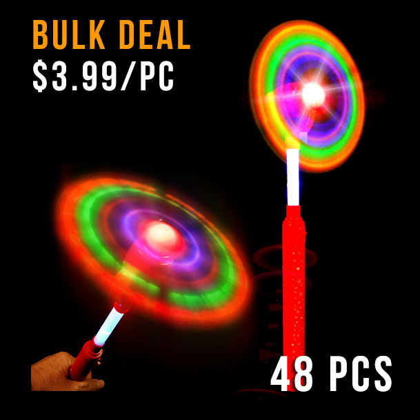 FLASHING WAND-GIANT SPINNING WINDMILL 48PC CTN