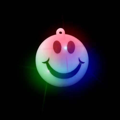 FLASHING NECKLACE-JUMBO SMILEY FACE-24PC DBOX