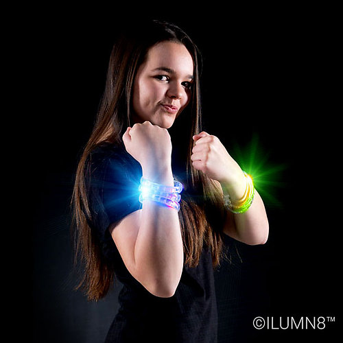 FLASH BRACELET - 1PC/PBAG - FLEXI SQUARES - MULTI