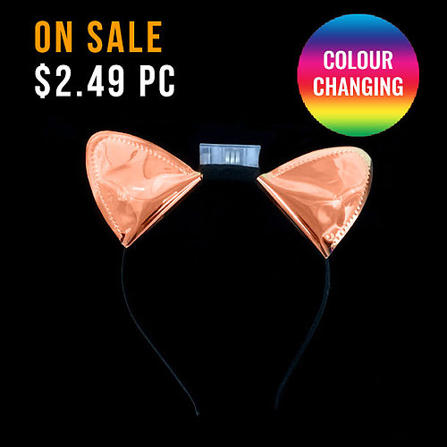 FLASHING HEADBOPPER-COLOUR CHANGING KITTY-1PC