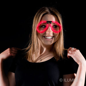 1pr x Glow Stick Novelty Eye Glasses - Red