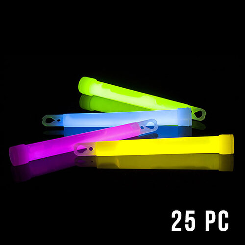 GLOW STICKS-6INCH 25 PC BAG